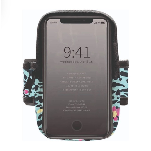 NWT Jessica Simpson Floral zebra Print Phone Holder Arm Band - Picture 3 of 5